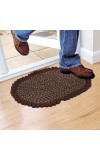 Home Beautiful Brown Polyester Cotton Door Mat Home Beautiful Brown Polyester Cotton Door Mat