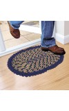 Home Beautiful Blue Polyester Cotton Door Mat Home Beautiful Blue Polyester Cotton Door Mat