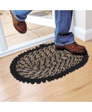 Home Beautiful                         Black Polyester Cotton Door Mat