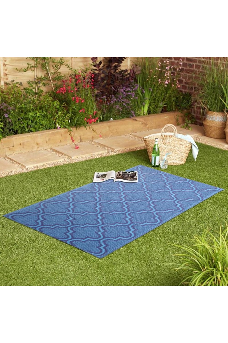 Home Beautiful                         Blue PVC Floor Mat