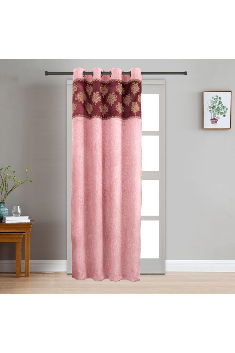 Home Beautiful                         7 ft. Pink Polyester Curtain