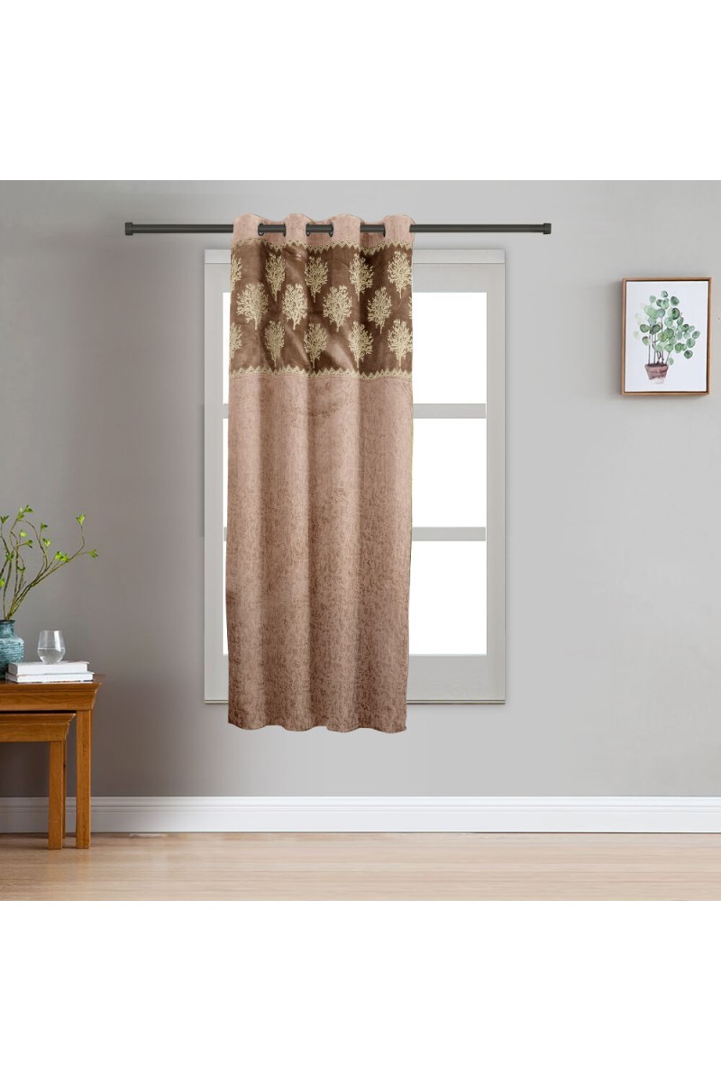 Home Beautiful                         5 ft. Brown Polyester Curtain