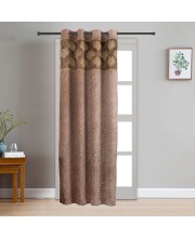 Home Beautiful                         7 ft. Brown Polyester Curtain