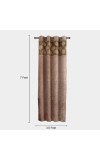 Home Beautiful                         7 ft. Brown Polyester Curtain
