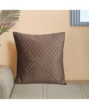 Home Beautiful                         Brown Microfiber Cushion Cover