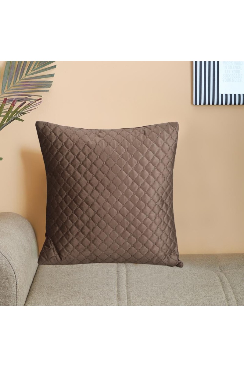 Home Beautiful                         Brown Microfiber Cushion Cover