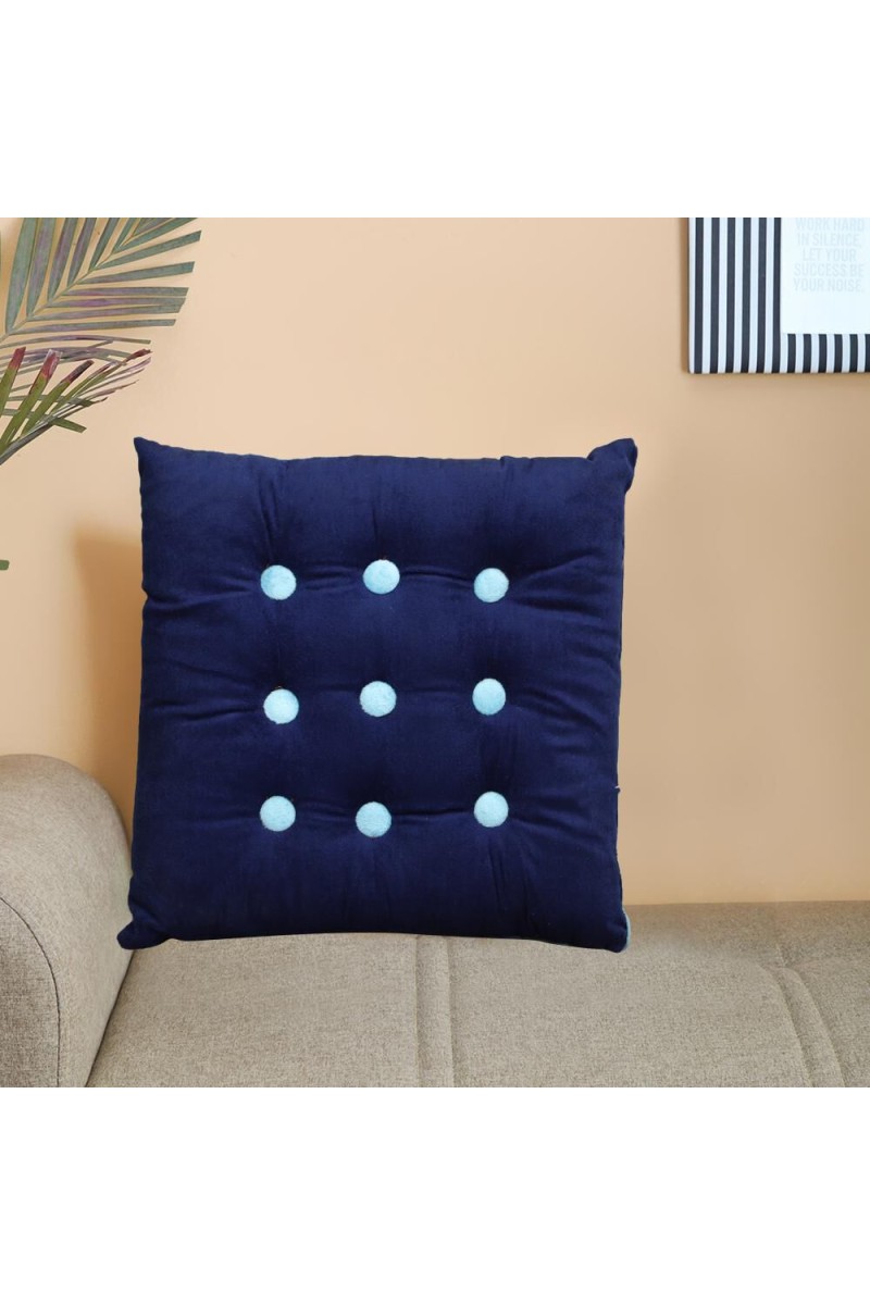 Home Beautiful                         Blue Polyester Cushion