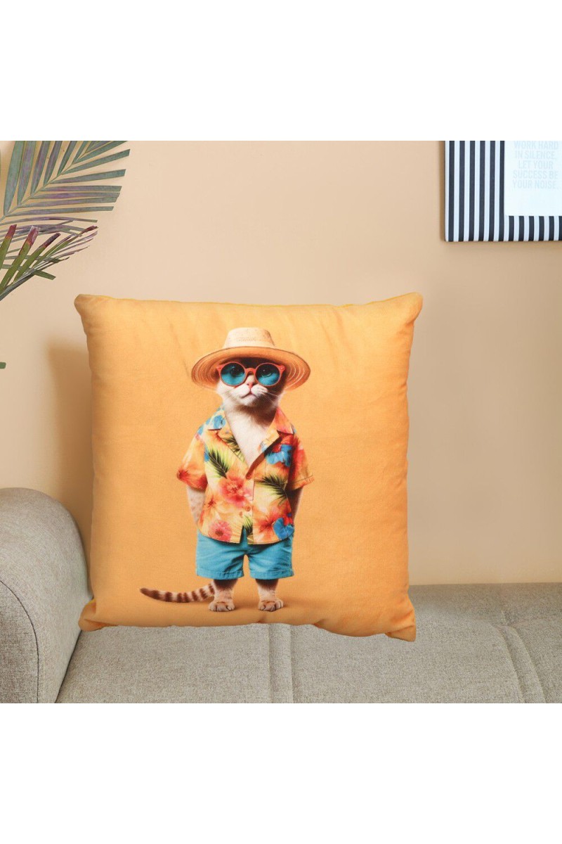 Home Beautiful                         Yellow Polyester Cushion