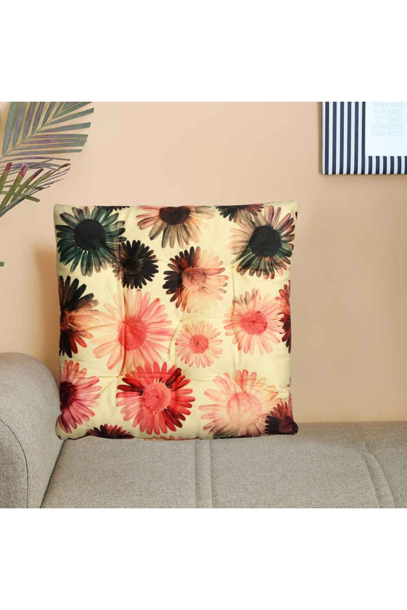 Home Beautiful                         Yellow Microfiber Cushion