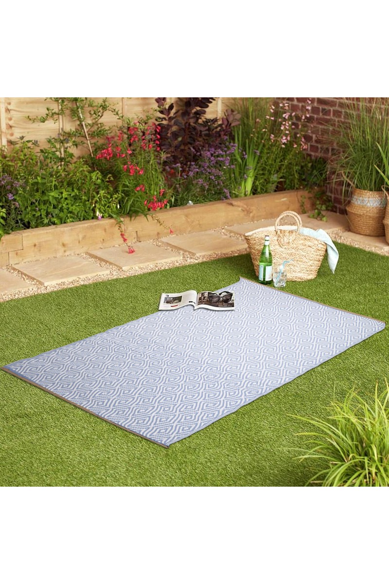 Home Beautiful                         Blue PVC Floor Mat