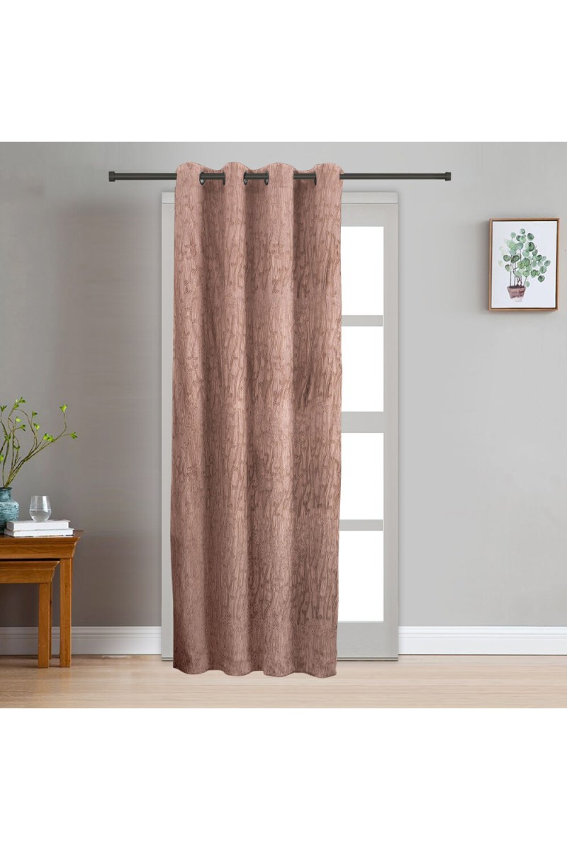 Home Beautiful                         7 ft. Brown Polyester Curtain