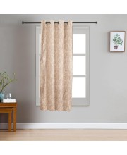 Home Beautiful                         5ft. Soft Beige Printed Eyelet Curtains
