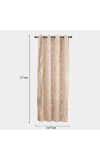 Home Beautiful                         5ft. Soft Beige Printed Eyelet Curtains