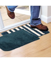 Home Beautiful                         Anti-Skid Blue Polyester Door Mat