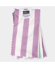 Home Beautiful                         240 GSM Purple | Green Microfiber Face Towel