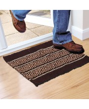 Home Beautiful                         Brown Polyester Cotton Door Mat