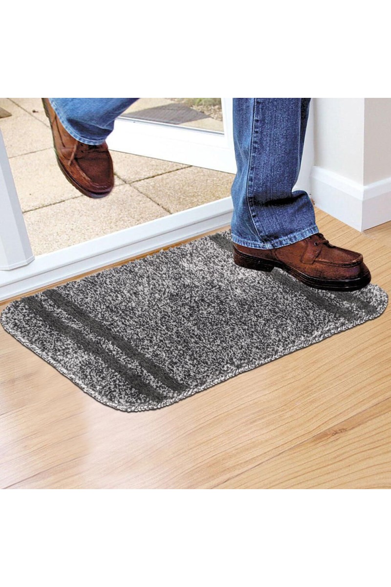 Home Beautiful                         Anti-Skid Dark Grey Polyester Door Mat