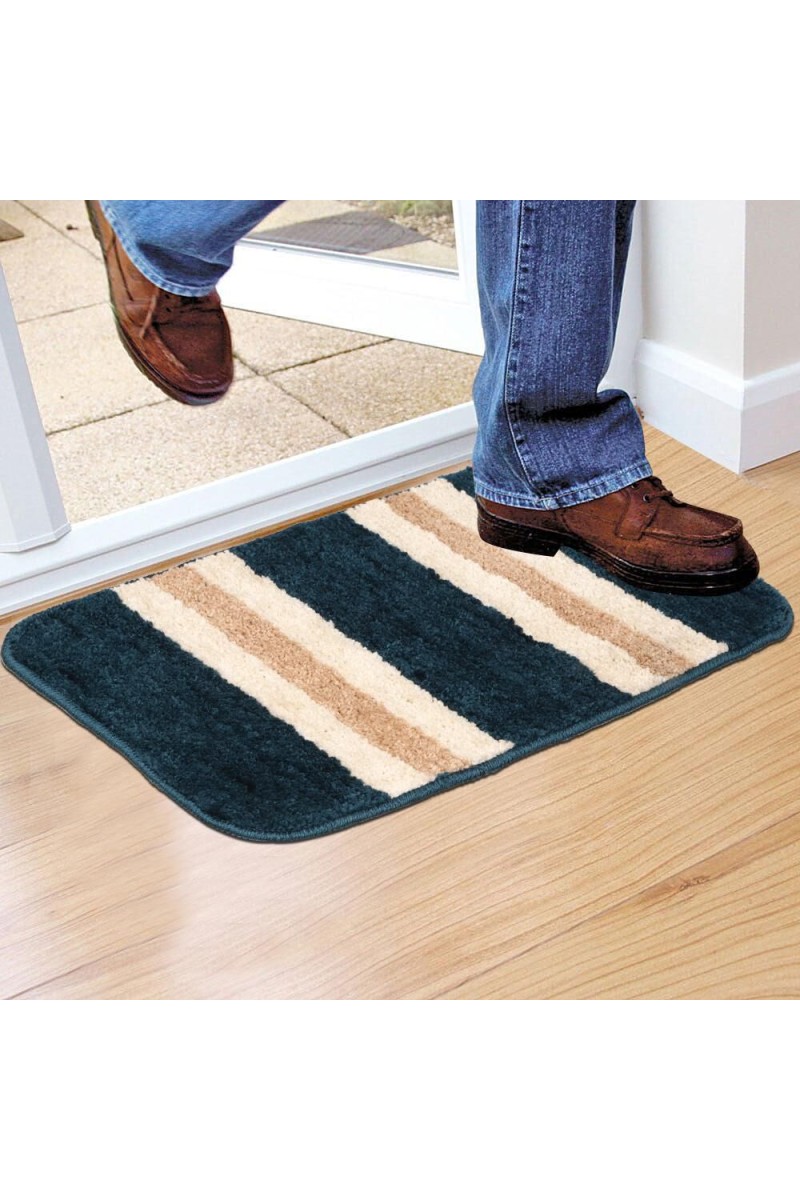 Home Beautiful                         Anti-Skid Green Polyester Door Mat