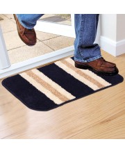 Home Beautiful                         Anti-Skid Blue Polyester Door Mat