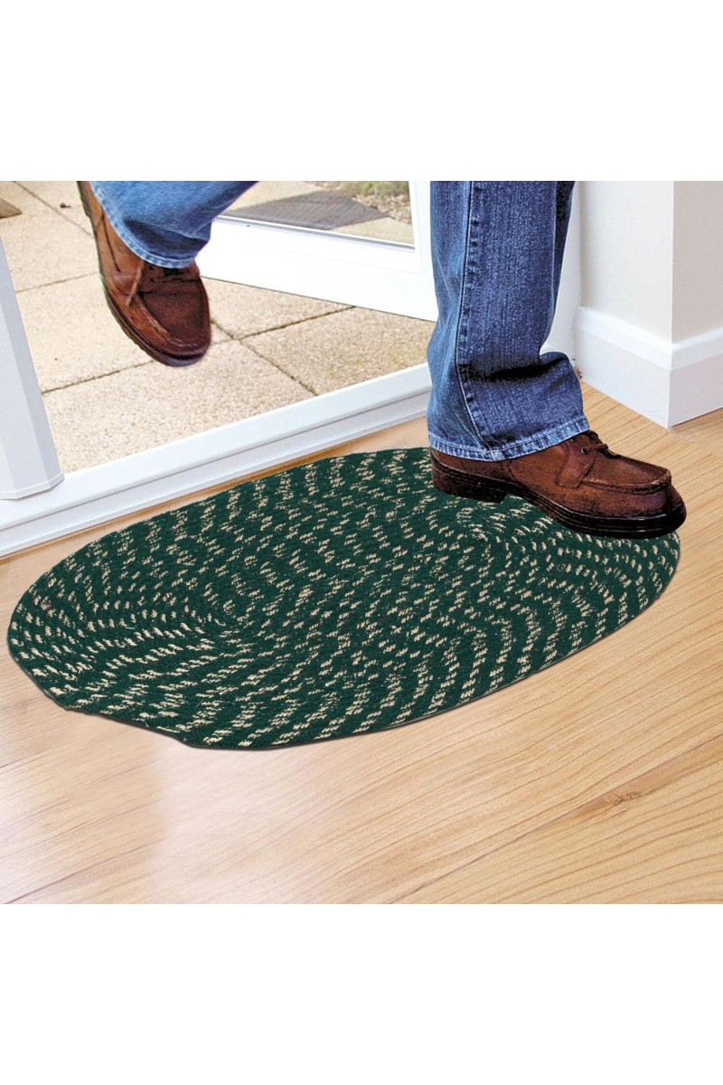 Home Beautiful                         Green Cotton Door Mat