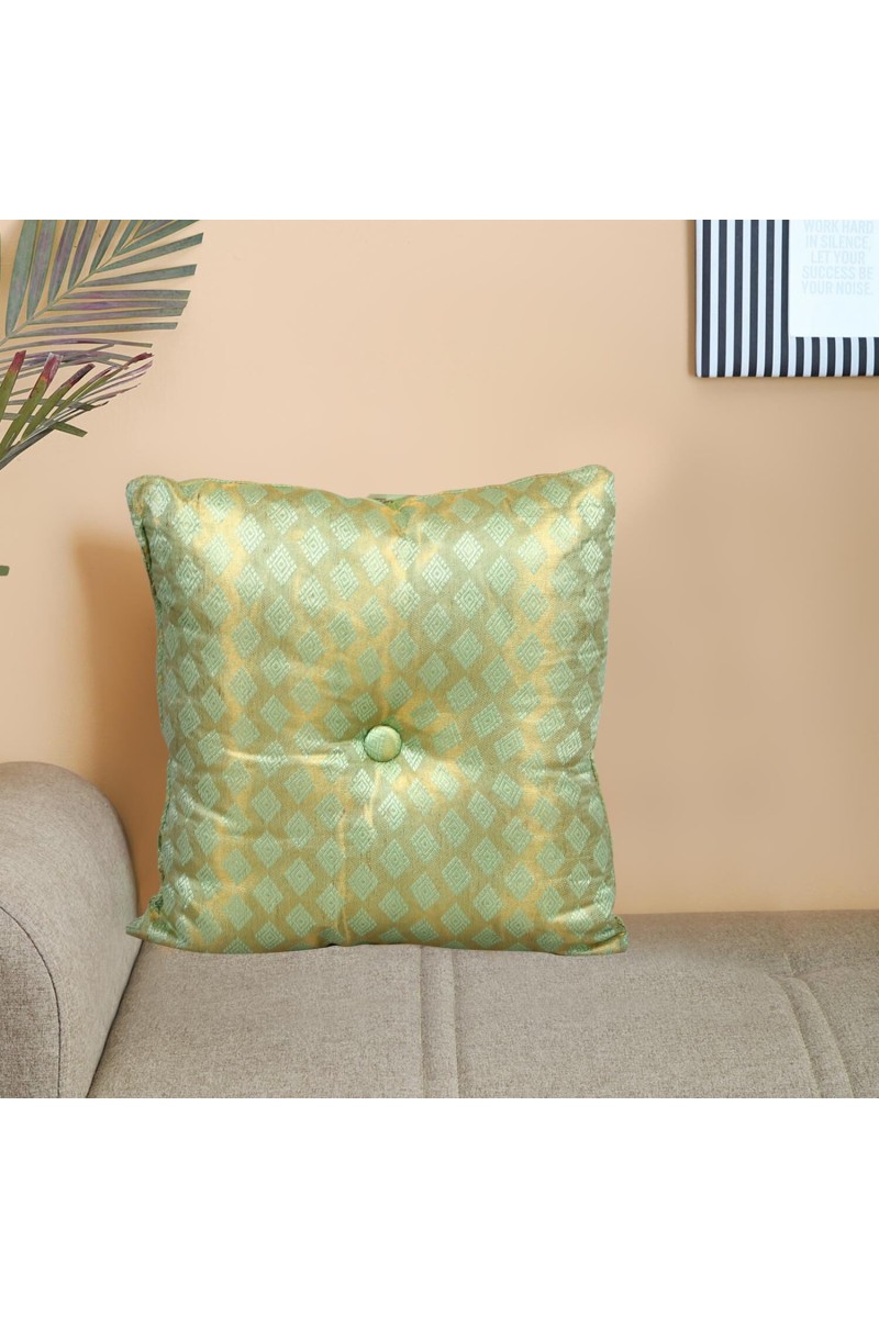 Home Beautiful                         Green Polyester Cushion
