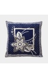 Home Beautiful                         Blue Microfiber Cushion Cover