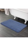 Home Beautiful Anti-Skid Blue Polyester Bath Mat Home Beautiful Anti-Skid Blue Polyester Bath Mat