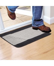 Home Beautiful                         Anti-Skid Grey Cotton Blend Door Mat