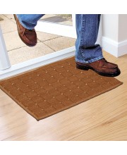 Home Beautiful                         Anti-Skid Brown Polycotton Door Mat