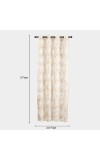 Home Beautiful                         5 ft. Beige Polyester Curtain