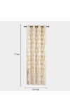 Home Beautiful 7 ft. Beige Polyester Curtain Home Beautiful 7 ft. Beige Polyester Curtain