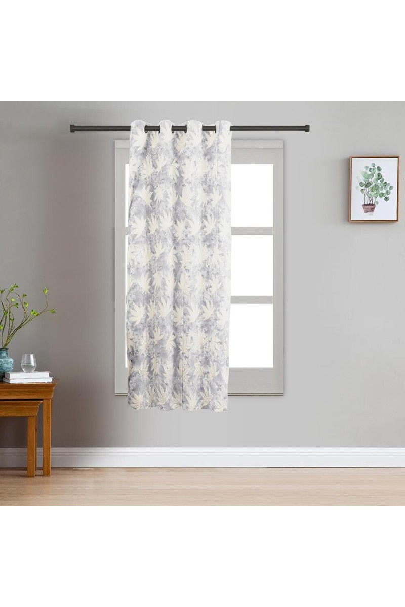 Home Beautiful                         5 ft. Light Grey Polyester Curtain