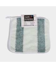 Home Beautiful                         250 GSM Green Microfiber Face Towel