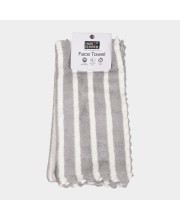 Home Beautiful                         220 GSM Grey Microfiber Face Towel