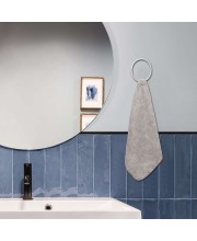 Home Beautiful                         Grey Polyester Washbasin Towel