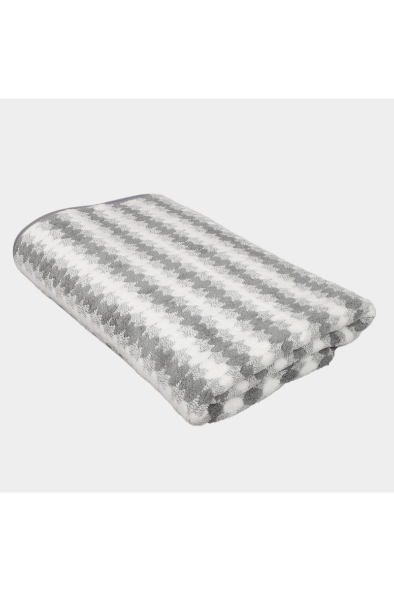Home Beautiful                         220 GSM Grey Microfiber Bath Towel