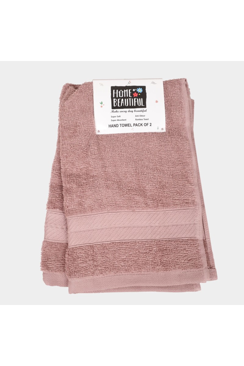 Home Beautiful                         380 GSM Pink Cotton Hand Towel