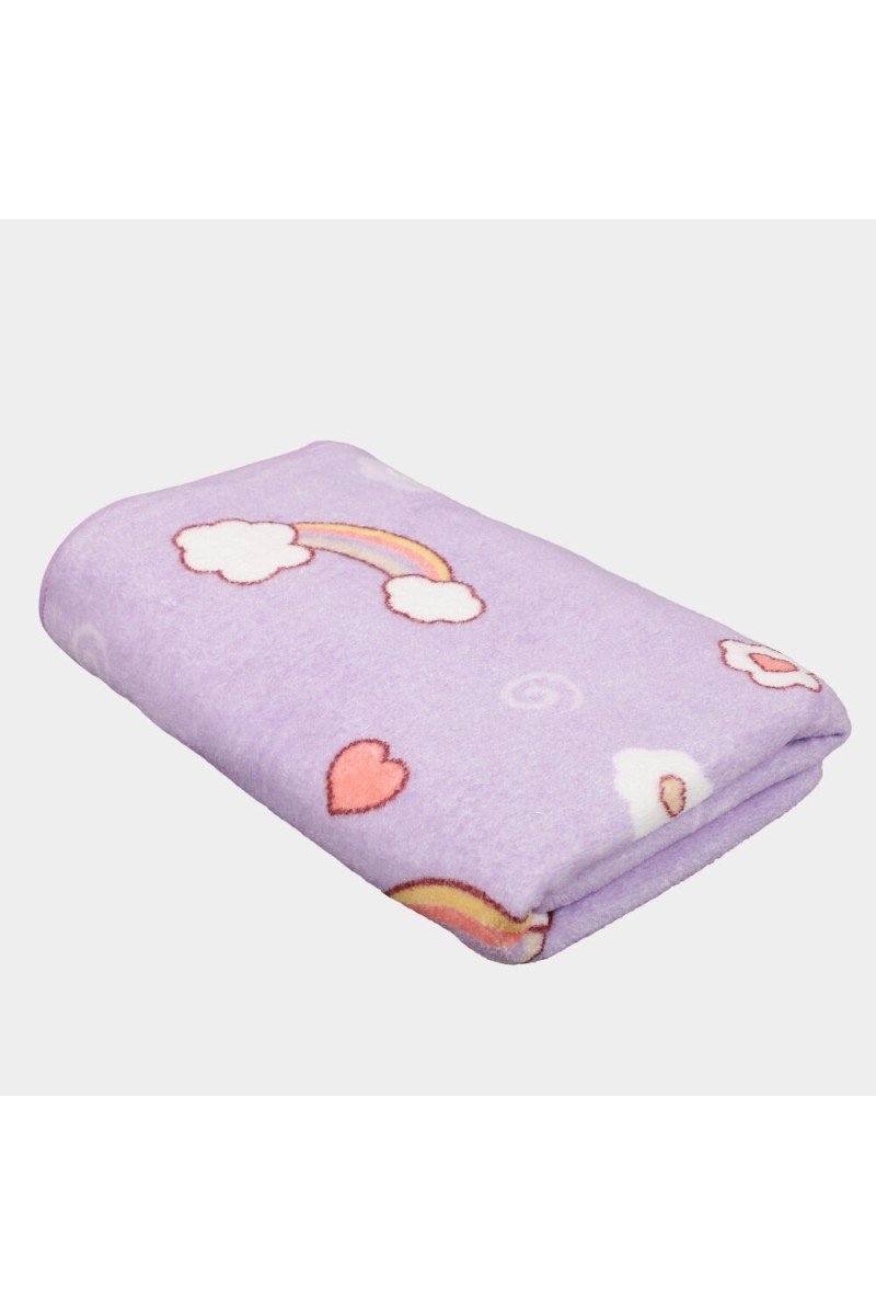 Home Beautiful                         Purple Microfibre Baby Towel