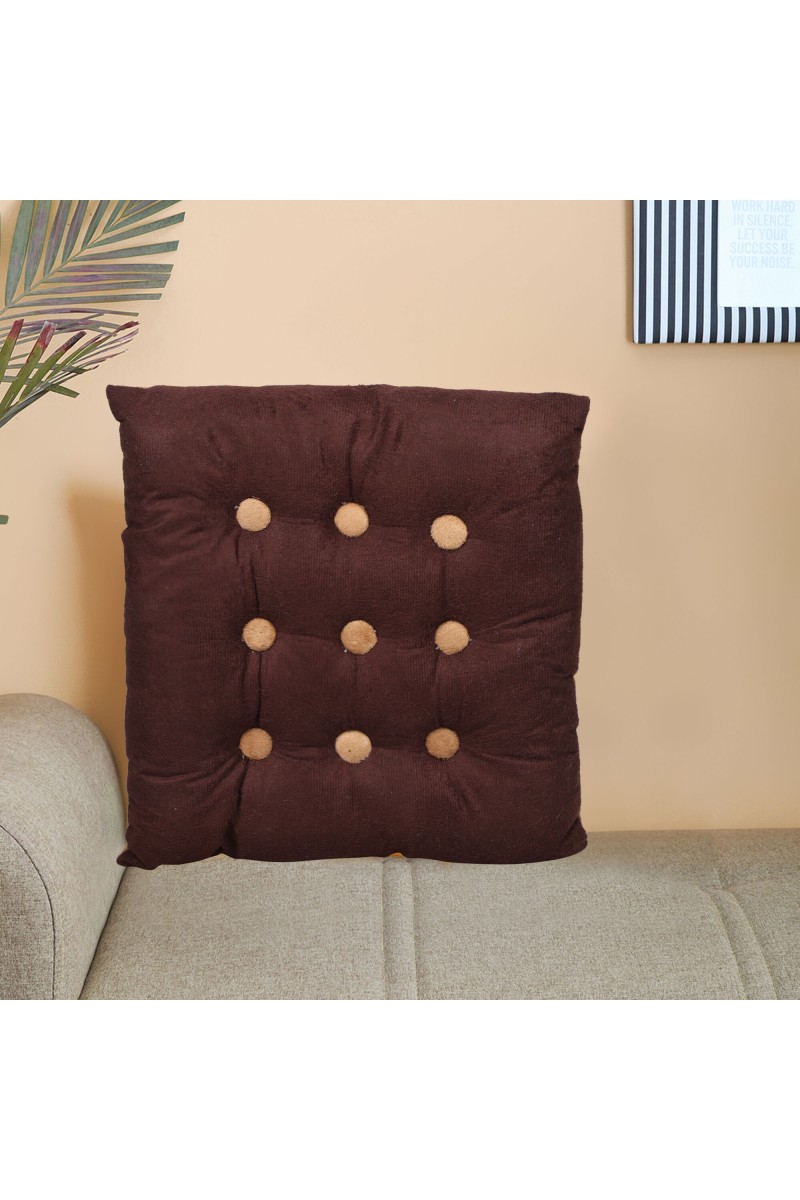 Home Beautiful                         Brown Polyester Cushion