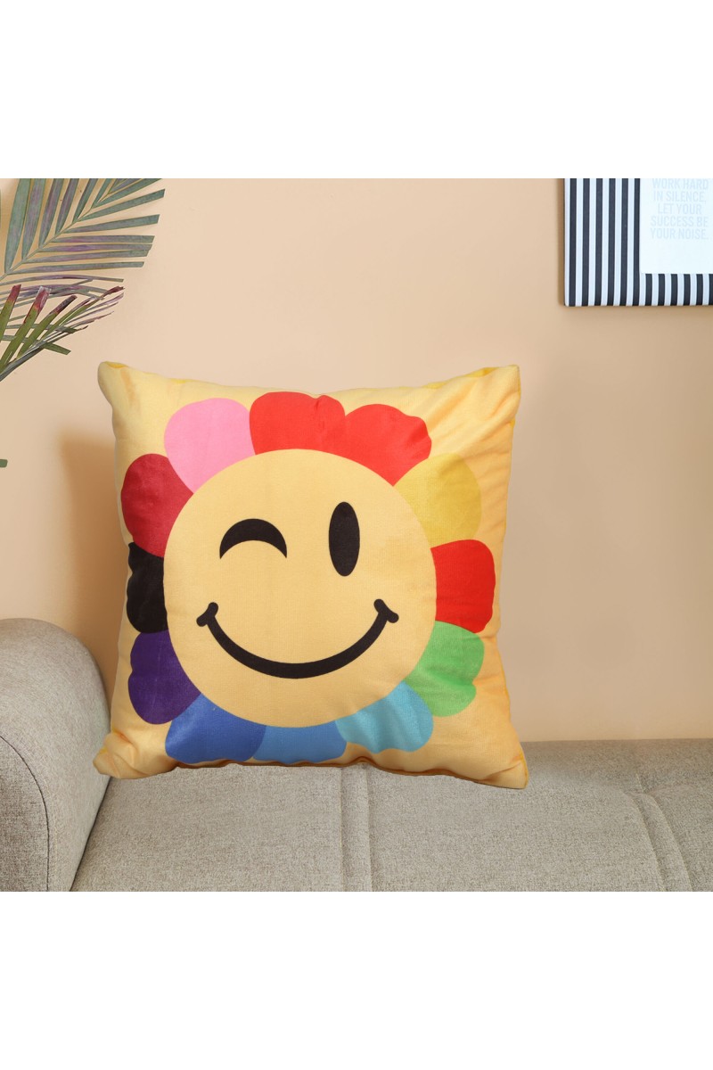 Home Beautiful                         Yellow Polyester Cushion