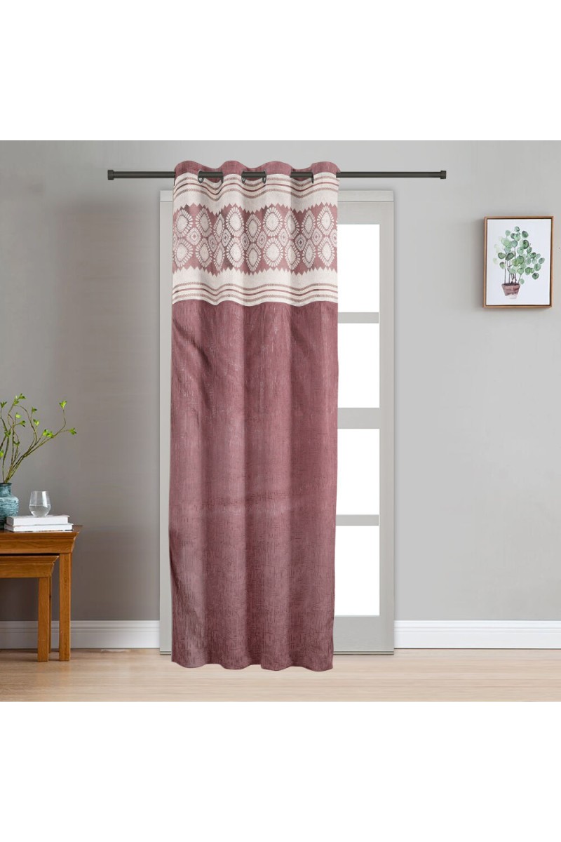 Home Beautiful                         7 ft. Wine Polyester Curtain