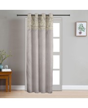 Home Beautiful                         7 ft. Dark Grey Polyester Curtain