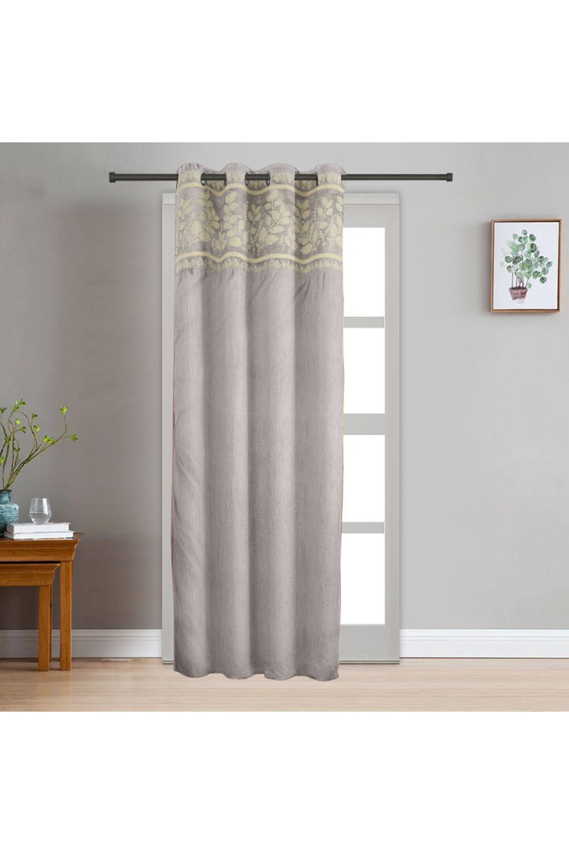 Home Beautiful                         7 ft. Dark Grey Polyester Curtain