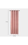 Home Beautiful 7 ft. Pink Polyester Curtain Home Beautiful 7 ft. Pink Polyester Curtain