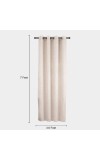 Home Beautiful                         7 ft. off White Polyester Curtain