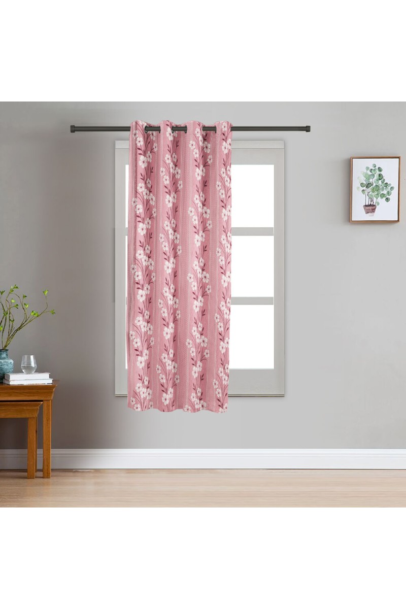 Home Beautiful                         5 ft. Pink Polyester Curtain