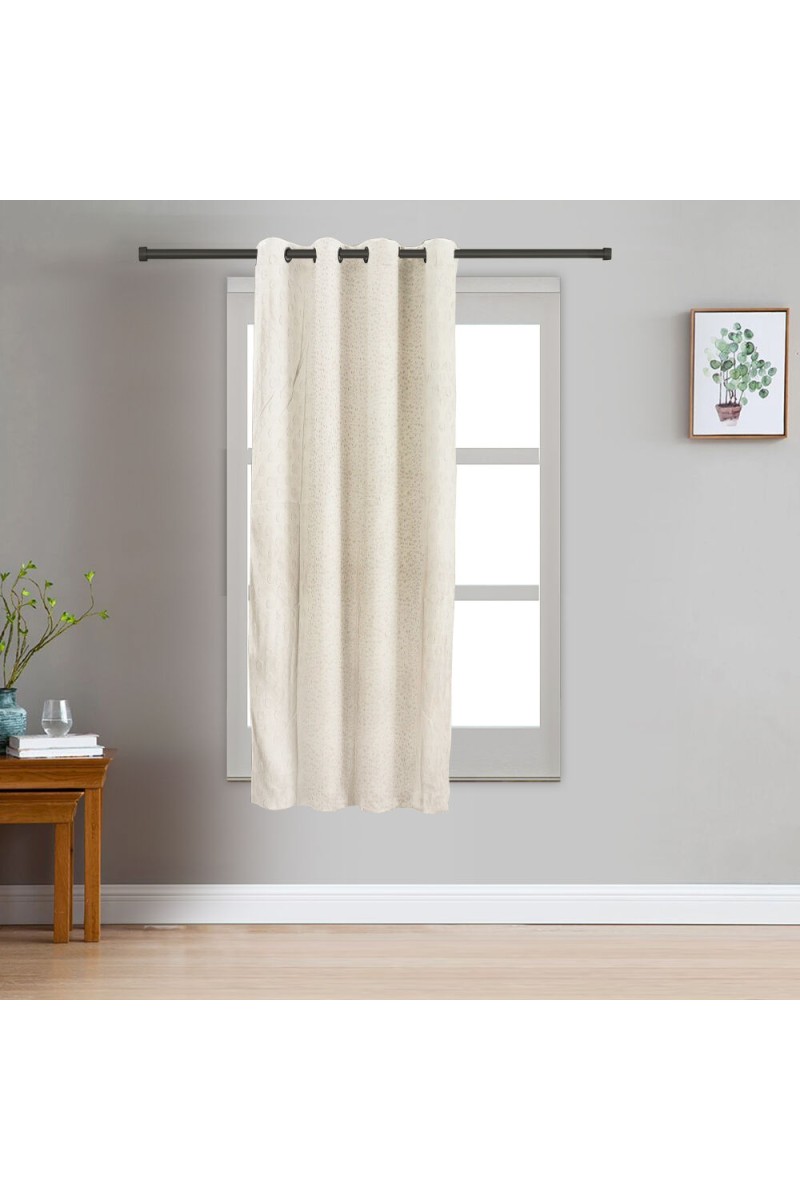 Home Beautiful                         5 ft. off White Polyester Curtain