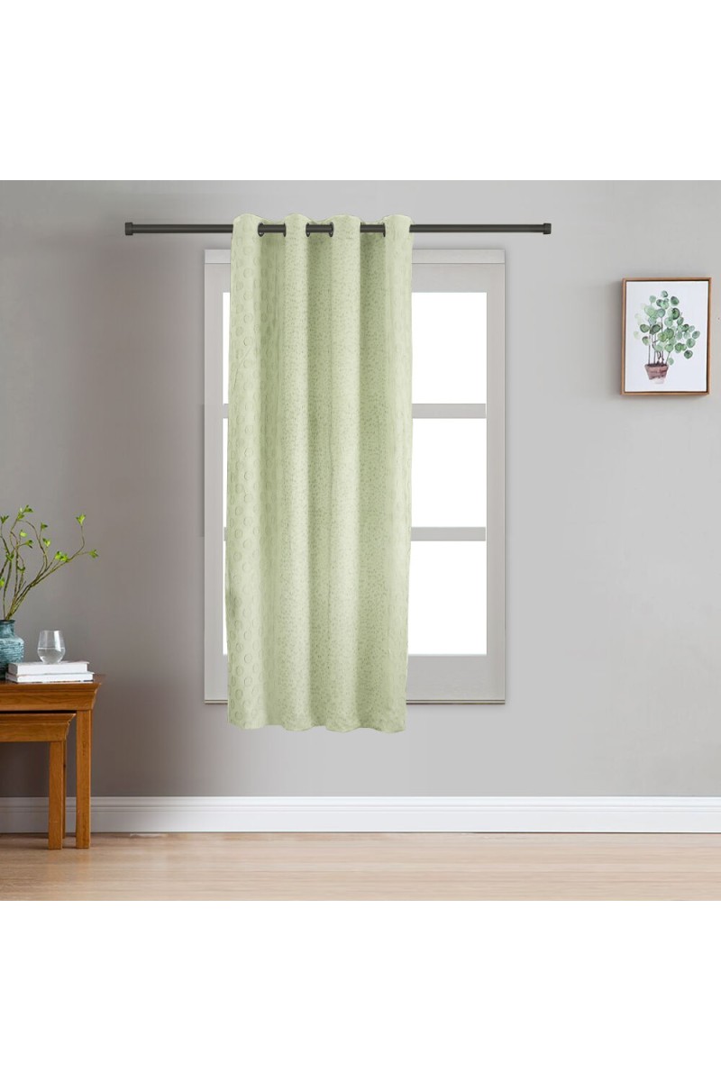 Home Beautiful                         5 ft. Light Green Polyester Curtain