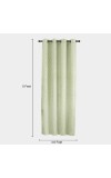 Home Beautiful                         5 ft. Light Green Polyester Curtain