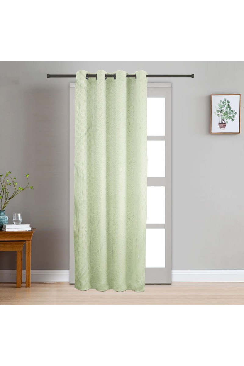 Home Beautiful                         7 ft. Light Green Polyester Curtain